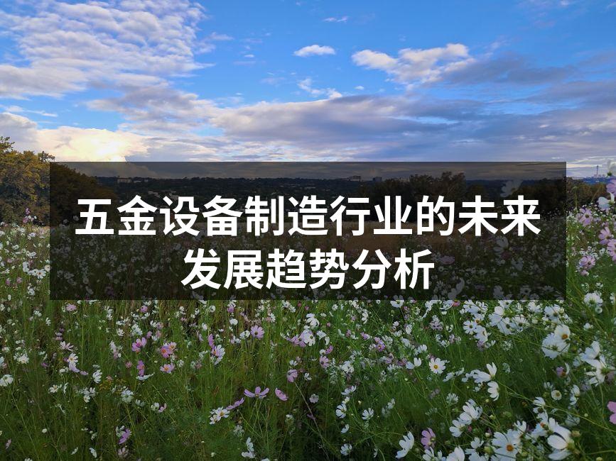 五金设备制造行业的未来发展趋势分析